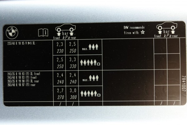 BMWの空気圧測定